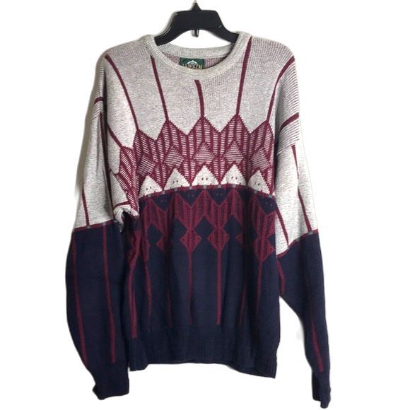 Vtg jantzen unisex pullover sweater size large made in USA retro cute - Picture 1 of 12